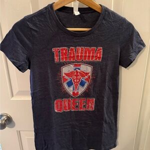 Bella Canvas Trauma Queen Kids T-Shirt - Dark Blue